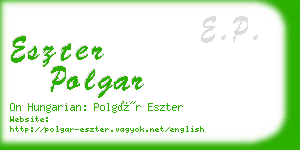 eszter polgar business card
